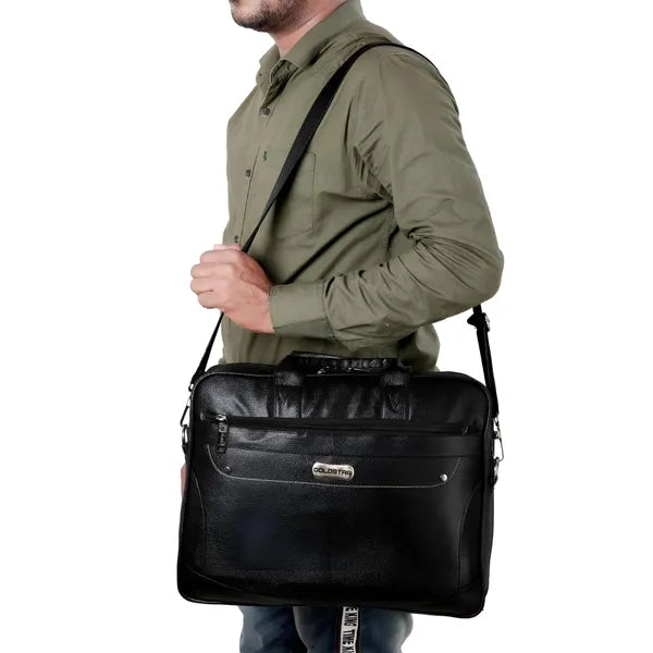 Men & Women Black Messenger Bag - Regular Size